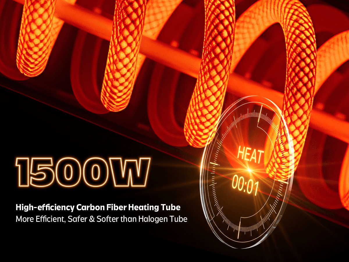 42-Inch Tall Stand Electric Infrared Patio Heater - Thumbnail 5